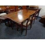 An Afrormosia mid century teak dining table by Richard Hornby for Fyne Lady of Banbury,