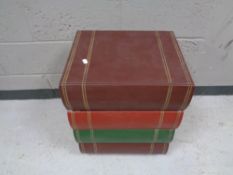 A contemporary four drawer chest in the form of books