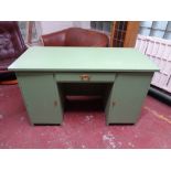 An early twentieth century painted pedestal desk