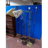 Five contemporary floor lamps (continental wired)