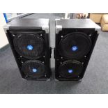 A pair of PA speakers