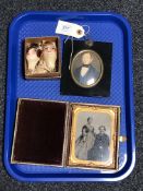 A 19th century portrait miniature depicting a gentleman wearing a jacket,