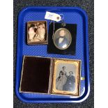 A 19th century portrait miniature depicting a gentleman wearing a jacket,