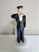 A Coalport figure, For King and Country The Sailor, limited edition number 23 of 1500 (a/f).