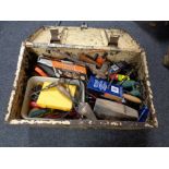 A metal tool chest of tools