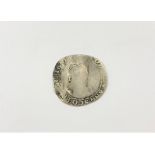 An early hammered silver shilling (James I?),