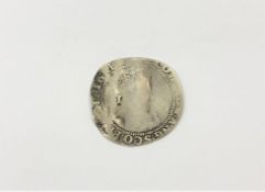 An early hammered silver shilling (James I?),