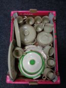 A box of Denby ware and china