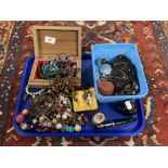 A large quantity of costume jewellery,