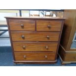 A Victorian five drawer chest CONDITION REPORT: 118cm wide by 52cm deep by 118cm