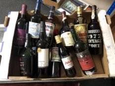 Eleven bottles of miscellaneous alcohol : Feuerheerd's 1977 Vintage Port,