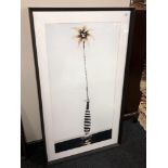 Contemporary School : Tall Flower in Zebra-Patterned Slim Vase, photo lithograph, 98 cm x 49 cm,