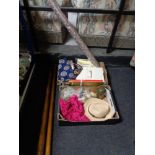 Two boxes of curtain poles,