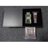 A Lalique gift set comprising of hair and body shower gel and a Lalique Pour Homme natural spray