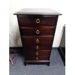 A Stag narrow six drawer chest CONDITION REPORT: 53cm wide by 47cm deep by 98cm