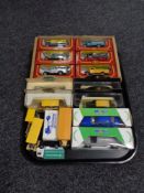 A tray of die cast vehicles,