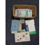 A box of football programmes, Newcastle United 1956,
