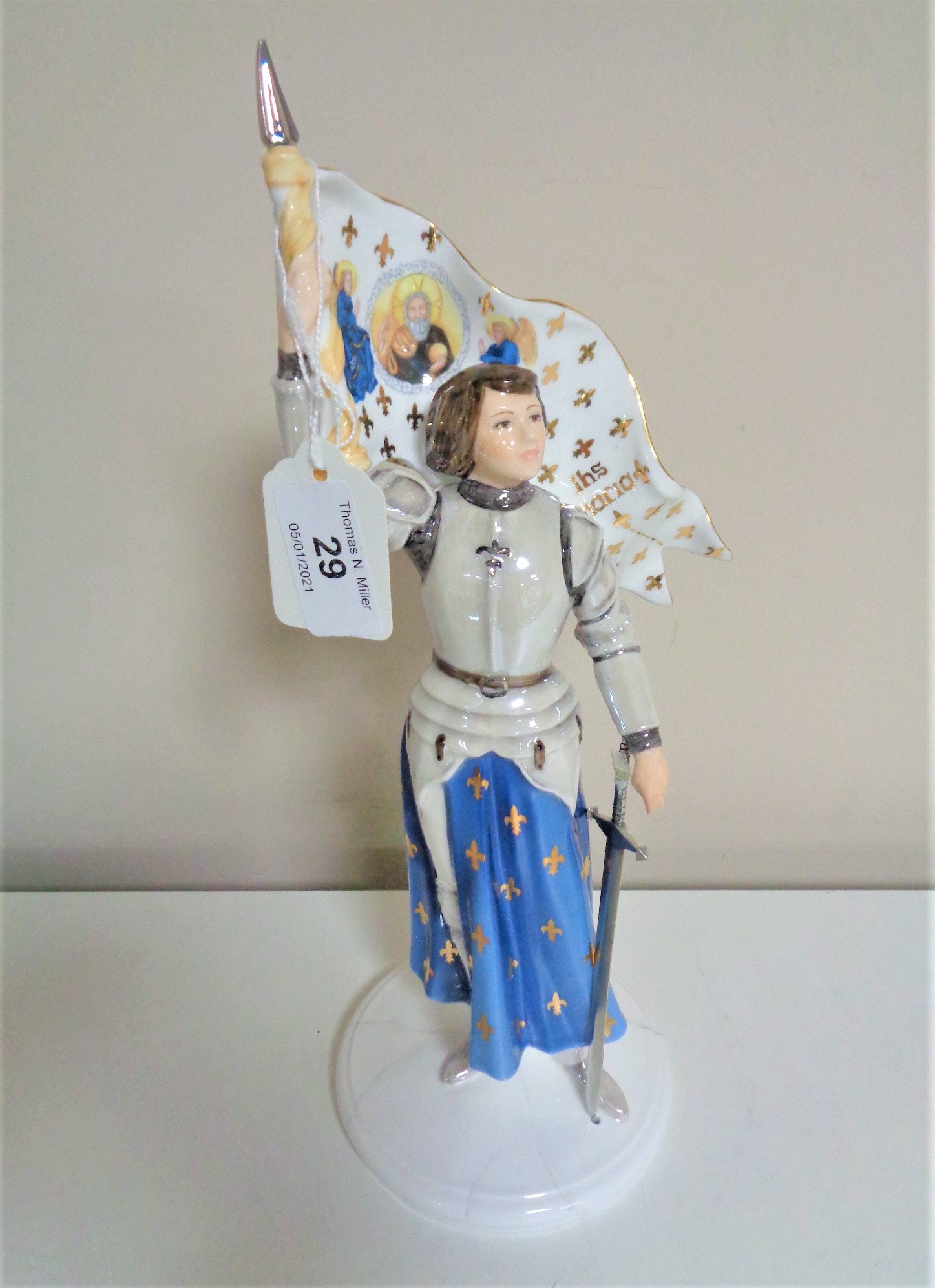 A Coalport figure, Joan of Arc, limited edition number 130 of 950.