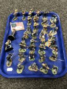 A tray of Britains American confederate soldiers etc