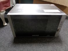 A Morphy Richards stainless steel microwave