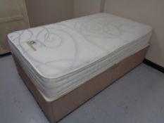 A 4' high groves divan with storage base