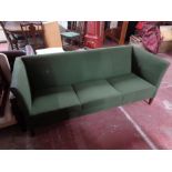 A modern three seater settee CONDITION REPORT: Height 74 cm, width 190 cm,
