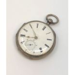 A nice silver fusee pocket watch, London 1892.