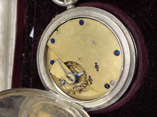 A silver pocket watch presented by the trustees of the Carnegie hero fund to Arthur Cannon - Image 2 of 2