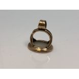 An early 19th century gold mounted hardstone fob CONDITION REPORT: This fob is not