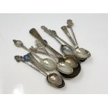A collection of silver Coronation and Jubilee spoons