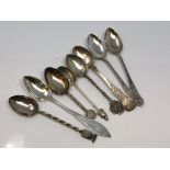 A collection of silver teaspoons