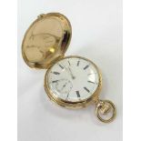 An 18ct gold full hunter quarter-repeating pocket watch signed Pateck & Cie,
