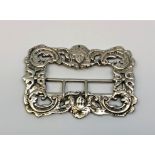 A good quality Victorian silver buckle, Chester 1896.