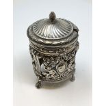 An early French silver mustar pot, circa 1800, lacking liner, 5.2oz.