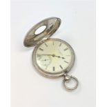 A good quality silver half hunter pocket watch by Charles Frodsham, 84 Strand, London, No. 02737.