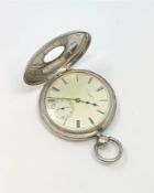 A good quality silver half hunter pocket watch by Charles Frodsham, 84 Strand, London, No. 02737.