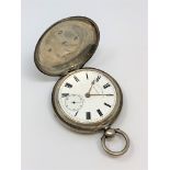 A silver Victorian full hunter pocket watch, Empire English lever, Chester 1900.
