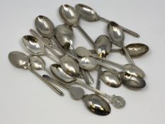 A collection of silver and other Golfing spoons