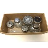 Assorted silver including heavy lidded jar etc.