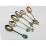 A collection of silver spoons, Isle of Man, Canterbury, St.