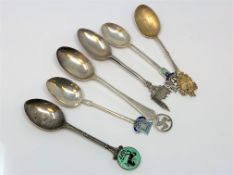 A collection of silver spoons, Isle of Man, Canterbury, St.