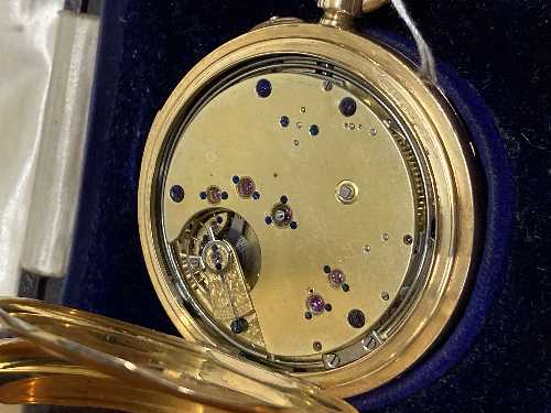 An 18ct gold half hunter minute repeating pocket watch CONDITION REPORT: 122. - Image 4 of 4