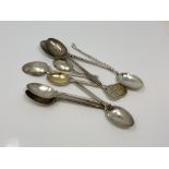 Nine silver golf themed spoons CONDITION REPORT: 120g