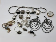 A group of silver jewellery to include approx.