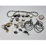 A group of silver jewellery to include approx.