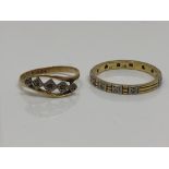 Two 18ct gold diamond set rings CONDITION REPORT: 5g