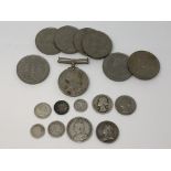 Various Georgian and later silver coins to include a George III sixpence 1817 etc,