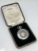 A silver half hunter pocket watch signed Northern Goldsmiths Co.