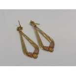 A pair of 10ct Black Hills Gold earrings CONDITION REPORT: 2.