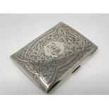 A large silver cigarette case,